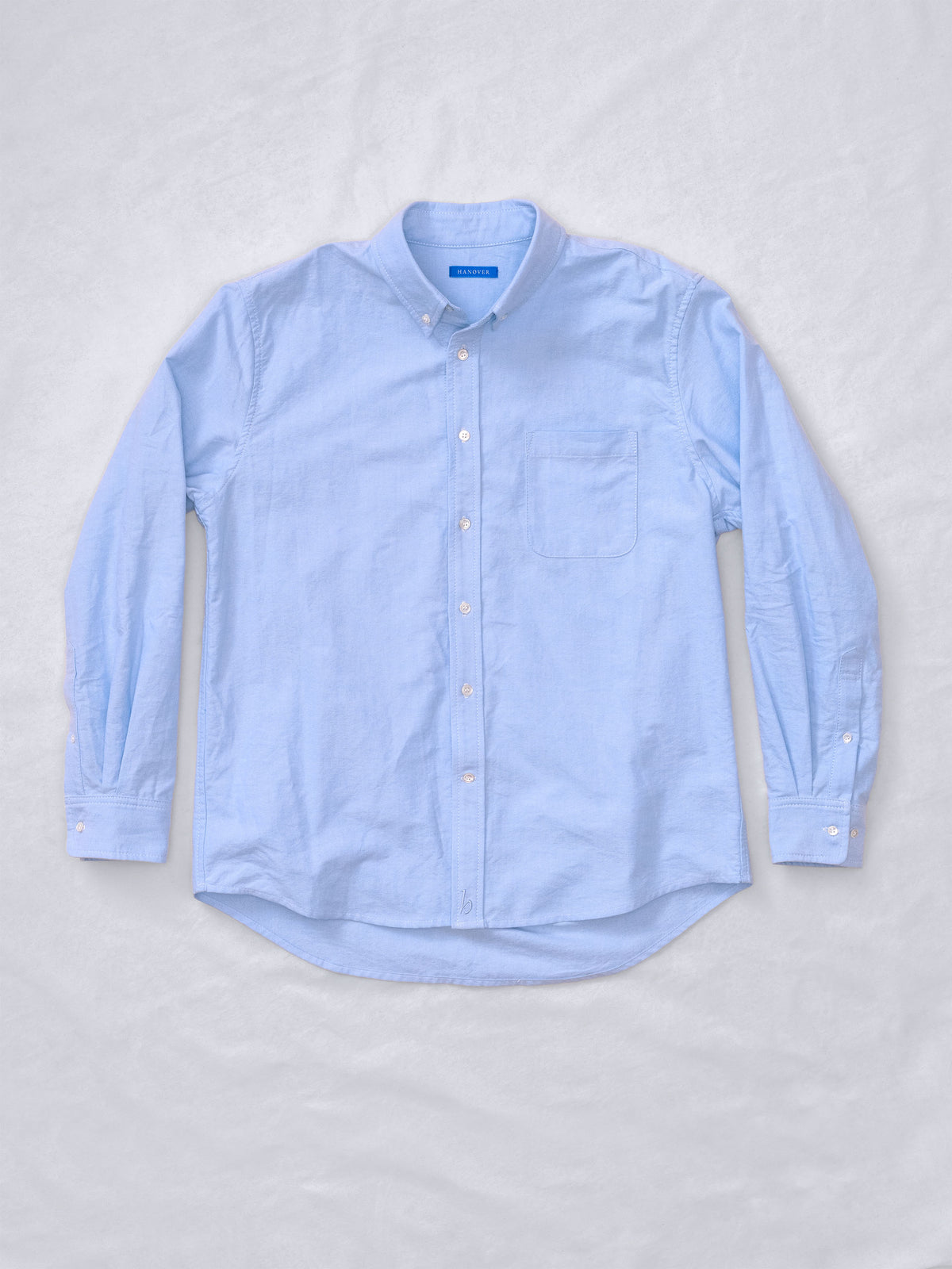 Flat lay Hanover Essential Oxford Shirt in Blue