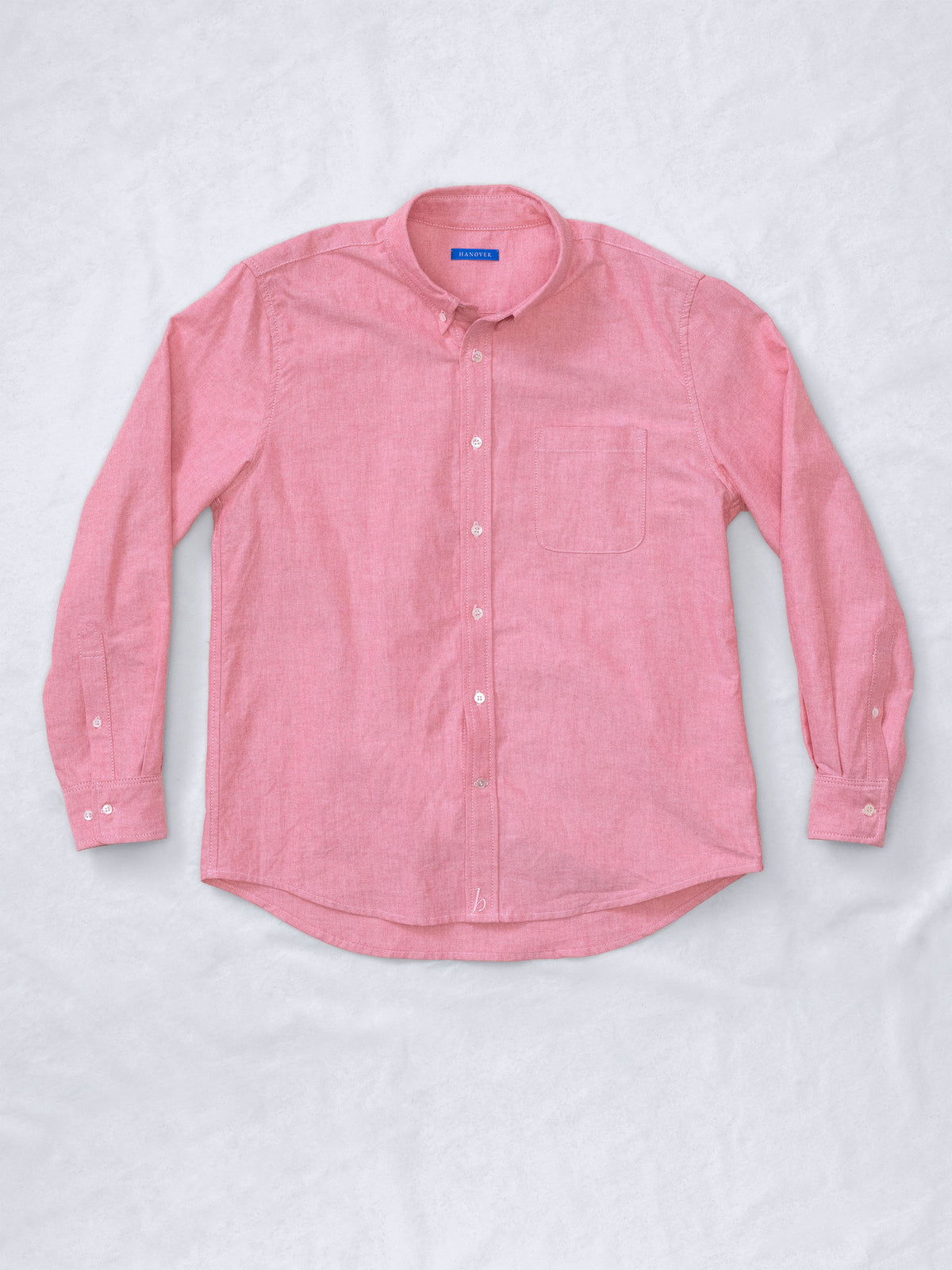 Flat lay Hanover Essential Oxford Shirt in Red