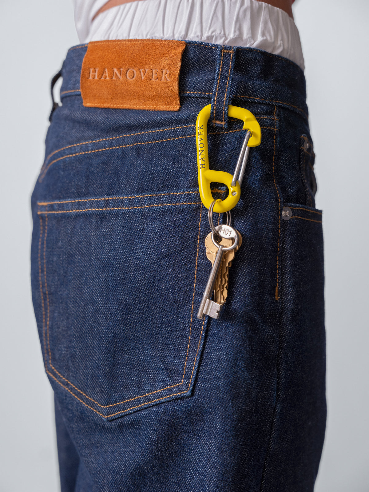 Hanover Workshop clip in canary yellow on model