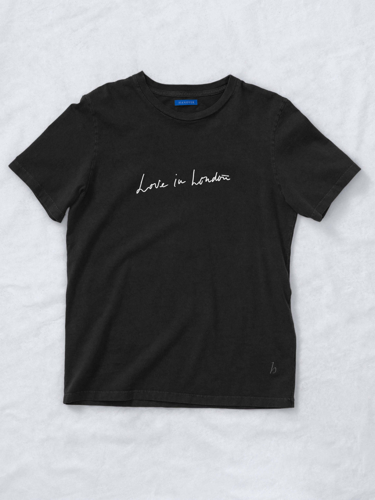 Flat lay of Hanover Love in London t-shirt 