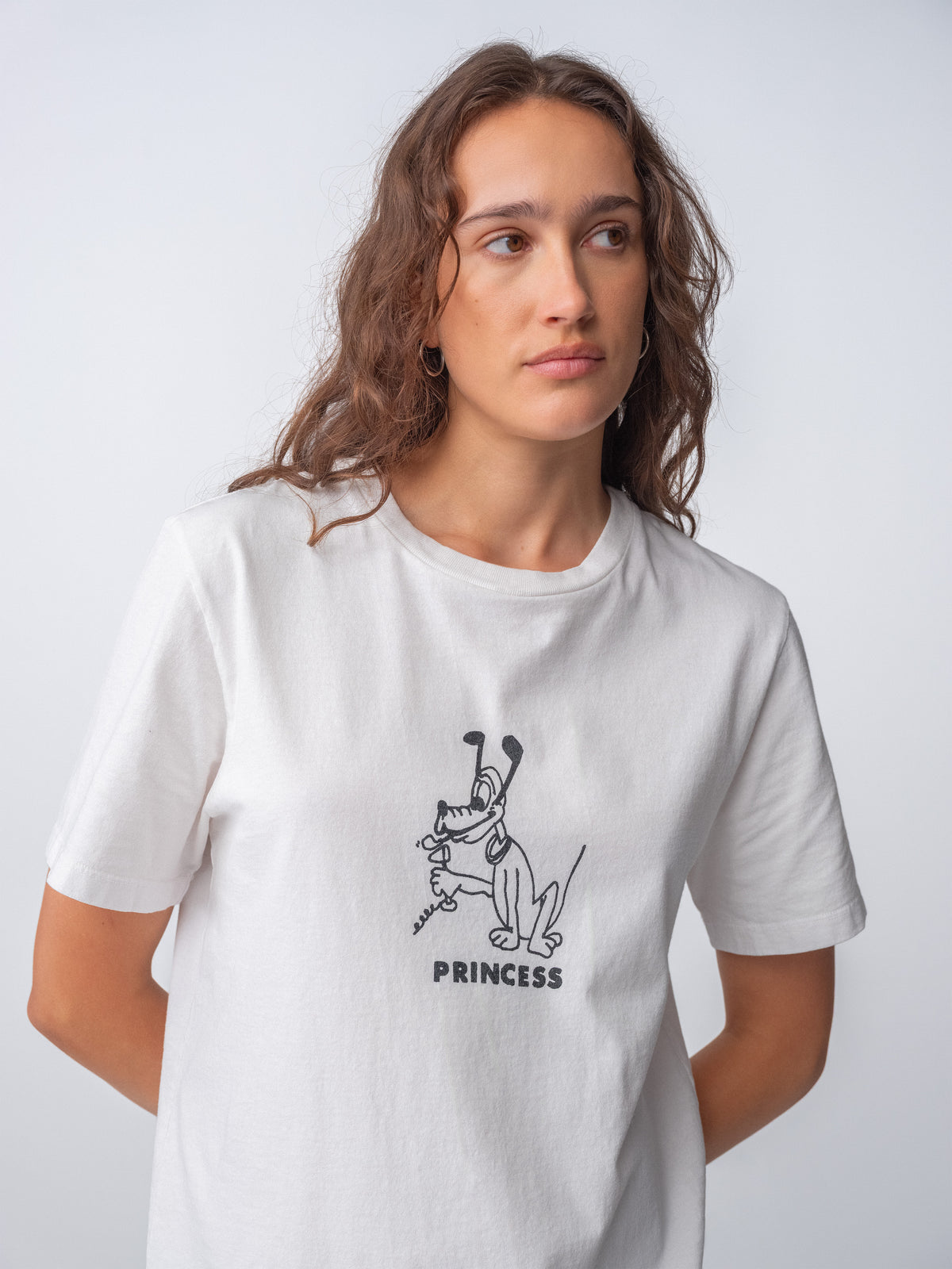Model female wearing Princess T-Shirt 