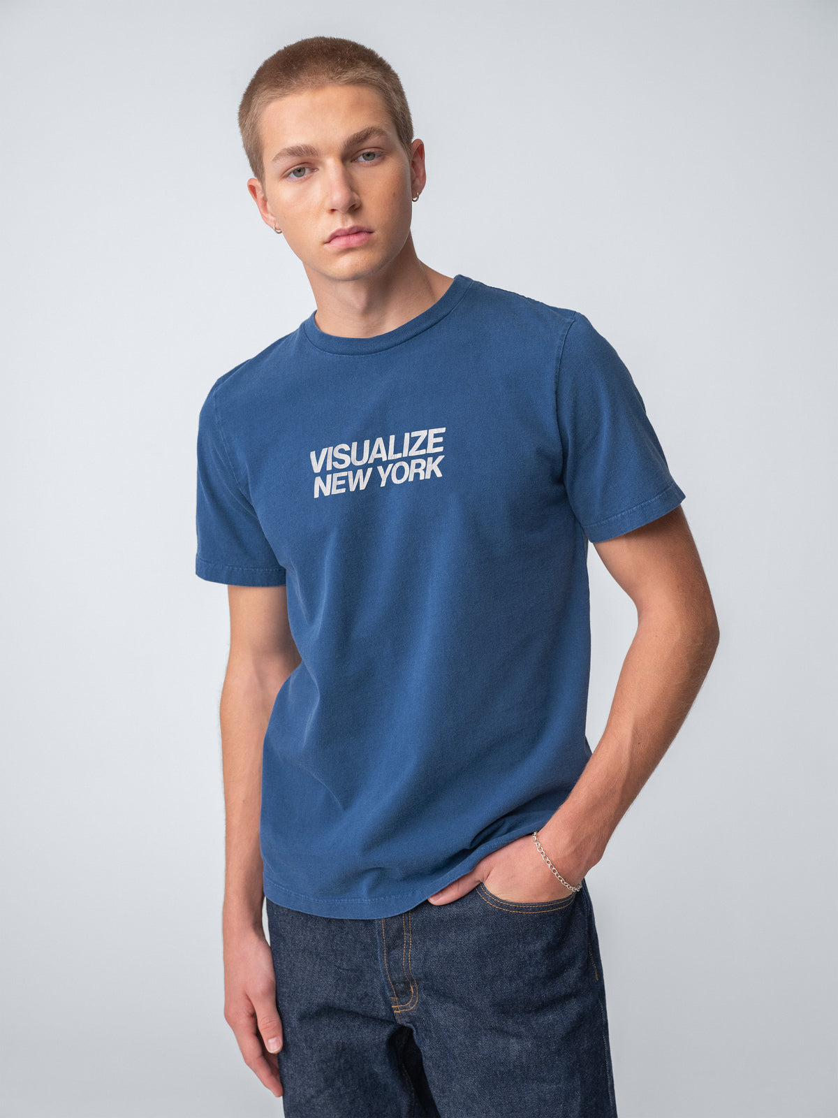 Hanover visualize new york t shirt  model view